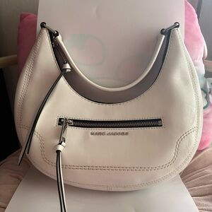 Marc Jacobs White Shoulder Bag with Silver Hardware